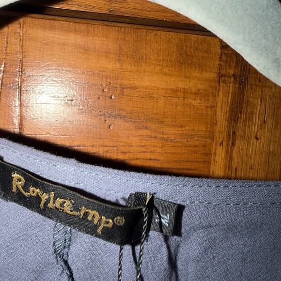 Essentials Slate Blue Two-Piece Pantsuit with Buttoned Vest - Picture 2 of 14